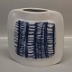 B&G Porcelain B&G 5405 Oval modern vase with blue decoration 9 x 19 cm Else Kamp Jensen