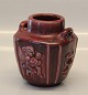 Royal Copenhagen Art Pottery 20121 RC Jar with relief decoration, Bode Willumsen, April 1927 Ox Blood 13 cm