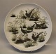 Diana Royal Copenhagen Aluminia Faience 1066-5371 Large dish with pheasants 36,5 cm Nils Thorsson