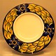 Large round dish 45 cm Royal Copenhagen Faience Blue Pheasant Chr. Joachim Aluminia