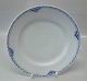 Princess Royal Copenhagen Blå Prinsesse #111 Hvid riflet med blå halvblonde 621-111 Frokosttallerken, flad 22 cm