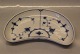 B&G Blue Traditional porcelain ribbed 041 a Crescent Dish 16 cm