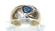 Gold ring with Sapphire and Diamonds, 18 CaratSize 56,