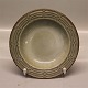Rune; 323 Small soup rim plate 17.5 cm  Green Nissen Kronjyden B&G Quistgaard  Stoneware