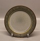 618 Plate 19 cm / 7.5" (027) Rune, Green Nissen Kronjyden B&G Quistgaard  Stoneware