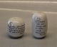 Piet Hein Kongelig Dansk  salt 5.5 cm og peber ca 7.5 cm med Gruk