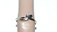 Gold ring in 14 Karat Red / white gold with a brilliantRing size: 54