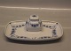 B&G Blå Empire porcelæn Skrivesæt - blækhus med låg og original indsats 22 x 15 cm SOLGT