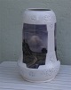 Huge Unique B&G Porcelain 292 Signed vase with landscape paintings by Amalie Schou 52 cm