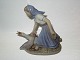 Large Dahl Jensen FigurineGirl with two geese