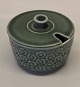 Azur Nissen Kronjyden B&G Quistgaard  Stoneware 592 Small sugar bowl - lid with hole for spoon 7 x 9 cm