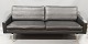 3 Personers Sofa - Sort læder - 1960s