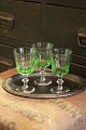 Old Chr.d.8 white wine glass with delicate green color from Holmegaard glassworks.H:13cm. Dia.:7cm.