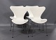 Arne JacobsenModel 3107 Hvidmalet.4 stk.5000m2 udstilling