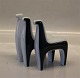 B&G Art Pottery B&G 4207 Three horses 15 x 17 cm, blue and grey, Agnethe Jorgensen