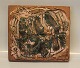 Dansk Stentøj Unika Relief af Kunstneren Steen Lykke Madsen 24 x 26 cm Stemplet B&G