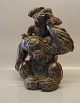 Royal Copenhagen Art Pottery 21417 RC Orangutang with young, December 1956 KK 34 x 30 cm