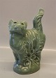 Royal Copenhagen Art Pottery 20134 RC Cat, standing 29.5 cm, Knud Kyhn May 1927 Celedan Glaze