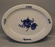 8020-10 Stort ovalt stegefad 47,5 x 37 cm Kongelig Dansk Porcelæn Blå Blomst Flettet 