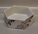 B&G Porcelain B&G 1817-5474  -6 sided Vase Design Annegrethe Halling Koch 8 x 20 cm  blue, Prisme