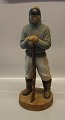B&G Art Pottery B&G Inuit Sealer with hunting gun 44 cm Design Eigil Knuth 1967 