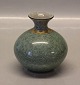 Royal Copenhagen Craquelé, (Crackelure) 457-2353 RC Green vase gray and gold 10.5 cm