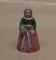 L. Hjorth miniature Old Woman with flowers 7.7 cm
