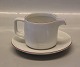 Rødtop 6266 Flødekande med underfad 14.8 cm  6237 Kongelig Dansk porcelæn  Design Grethe Meyer