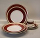 Wagner B&G Porcelain White base, rust red border, à la grecque gold rim, form 469 and form 601