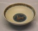 Aluminia Copenhagen Faience1006-31 Bowl, Round, Deer in blue and gold ornamental rim 5 x 13 cm M5