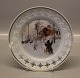 B&G Porcelain Artist Plate Carl Larsson B&G 8723 1977 Carl Larsson plate - Series 1 - motif # 3 "The farm and the storage"  Painted 1900, 21.5 cm