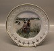 B&G Porcelain Artist Plate Carl Larsson B&G 8730 1978 Carl Larsson Plate - Series 3 - Motif #2 "Harvest" 21.5 cm Painted 1905