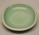 Aluminia Copenhagen Faience 2638 Marselis Green bowl 11,5 x 2.5 cm, round with stribes, 1953