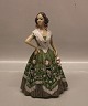 Green Dahl Jensen Porcelain 1124 Spanish Lady (DJ) 25 cm Tango Dancer from Spain