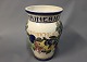 Aluminia "Kathrinebjerg Eddike W. Bähncke & co." vase af fajance. Nr. 615/551.5000m2 udstilling.