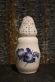 Old sugar sprinkler in blue flower porcelain from Royal Copenhagen.Height: 19cm.