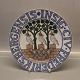 B&G Town Plate B&G CIV FREDERIKSBERGENSIS INSIG Coat of Arms of Frederiksberg 3 x falcon 23.8 cm Signed 1594 Effie Hegerman-Lindenkrone