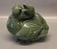 Royal Copenhagen Art Pottery 3108-1 RC Duck and Stoat 20 x 21 cm  Knud Kyhn Celadon