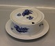 Danish Porcelain Blue Flower braided Tableware 8277-10 Large round lidded bowl on fixed stand 19 cm