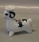 Royal Copenhagen Aluminia Faience 3-2272 Christmas Ram Candleholder 10 x 10 cm - green