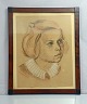Indrammet tegning 35,5x29,5