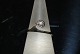 14 Karat Ladies Ring in White Gold with DiamondSize 55