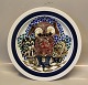 Royal Copenhagen Artist Paintings RC Plate Tinderbox Dogs H.C. Andersen 35.7 cm Unique Ivan Weiss