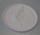 B&G 4002  Bisquit efter Thorvaldsen - små vægrelieffer eller plaketter 14,5 cm Eneret "Natten" Efter Thorvaldsen Relief Rome 1815 Biskuit Platte 14.5 cm