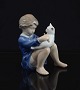 Kgl. figur.Pige med kat.RC.
