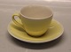 Hotelin - Gul Aluminia kunstfajance - hotelkvalitet 3001-1 Kaffekop og underkop Logo