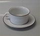 Brown Domino porcelain  14911 Tea cup  5.5 x 10 cm  and saucer 16 cm   Royal Copenhagen 