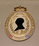 Kongelig Dansk Guld Mindeplatte med kronet monogram RC-S 5 Kong George I af Hellas (Grækenland) (1843-1913) Regerede 1863-1913. 2. søn af  King Christian IX