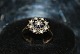 Gold ring with Sapphire and Brilliants 9 CaratRing size 57