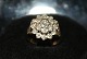 Gold ring with diamonds, 9 caratSize: 53